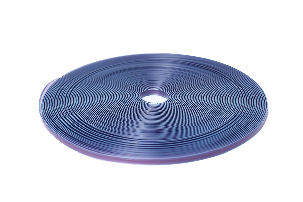 Flat PVC profile A2070-SA, 13,8 x 2,9 mm - self-adhesive
14x3 mm - Transparent Blue
±50 m/box